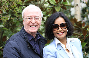 Sir Michael Caine with wife Shakira