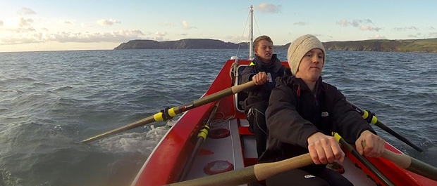 Lawrence Walters(L) and Tom Rainey (R) training in row boat. Photo by Ocean Valour