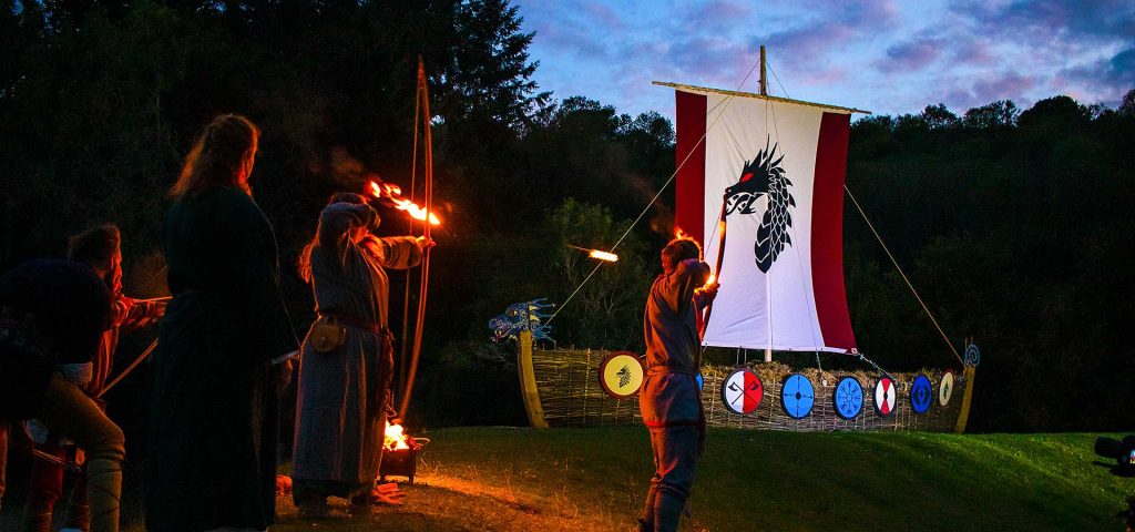 Equinox Boat Burn at Butser Ancient Farm